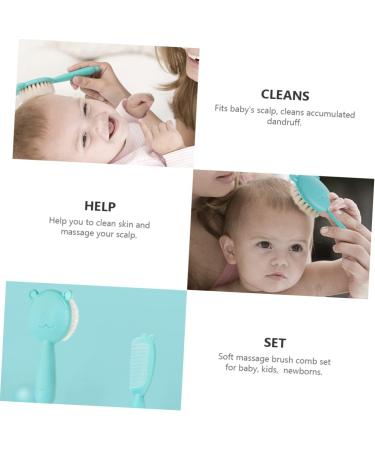 Kisangel 3-Piece Toddler Scalp Comb Cap Brush Set - Baby Bath and Shampoo Safety Tools - Buy Online on SooperMarket.com