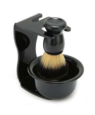 3 Pieces Shaving Brush Set | Complete Shaving Kit for Men | Beard Brush & Safety Stand - Buy Online on SooperMarket.com