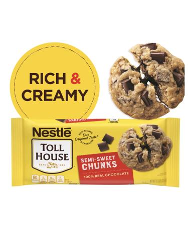 Nestle, Toll House, Semi Sweet, Chocolate Chunk Morsels, 11.5oz Bag (Pack of 6)
