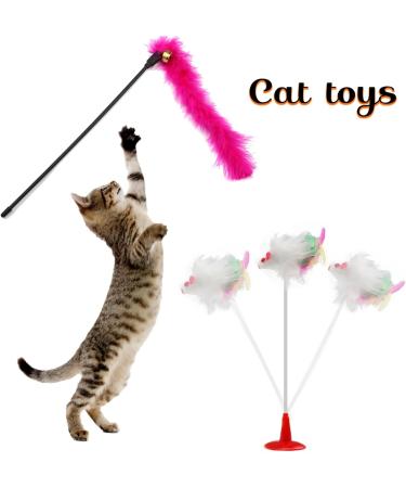 QUOZUO 32 Packs Cat Toys Variety Pack for Kitty Cat Balls with Bells Cat Feather Toy Cat mouse Toys Cat Crinkle Balls Catnip Toys for Indoor Cats Kittens Kitten Toys Assortments - Buy Online on SooperMarket.com