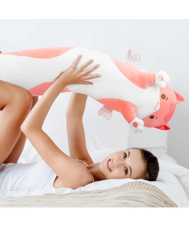 Mewaii 36in Long Cat Plush Pillows Stuffed Animals Squishy Pillows - Plushie Cute Kitty Sleeping Hugging Plush Pillow Soft Toys for Kids(Pink) 36inch/90cm Pink Cat 2023 36inch/90cm - Buy Online on SooperMarket.com