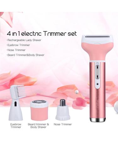 4-in-1 Portable Women's Electric Razor | Bexdug Body Shaver for Armpits Legs & Nose - Buy Online on SooperMarket.com