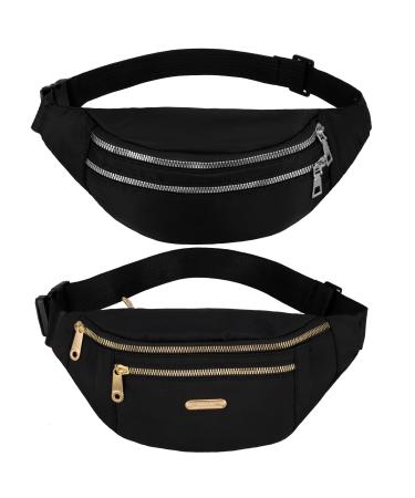 Auidy_6txd 2 piece of fussable pocket for women and men belt pocket adjustable belt hip pocket sport waterproof hip pocket for women outdoor sports - men waist pack