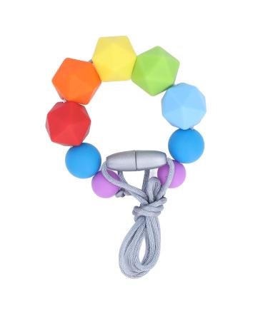 Safe & Vibrant Baby Teething Chew Necklace | Food Grade Silicone Teether - Style 1 - Buy Online on SooperMarket.com