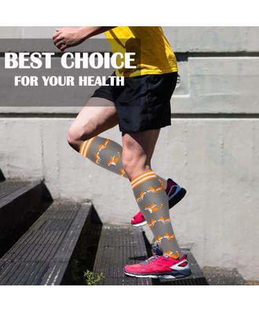 Shop Actinput Compression Stockings - 4 Pairs for Men & Women | Colorful Support Socks for Sports Travel & Nursing | Size S-M - Buy Online on SooperMarket.com