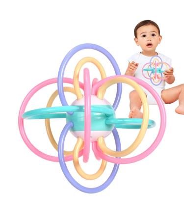 Jingling toothing toys for babies rattles sensory biting toys racial toys for children rattling ball shaking chops for babies to facilitate teething sensory green