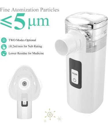 PIFUNY Handheld Inhaler Nebulizer - Portable Asthma Machine for Kids with 2 Masks & Mouthpiece - Rechargeable for Travel & Home Use - Buy Online on SooperMarket.com