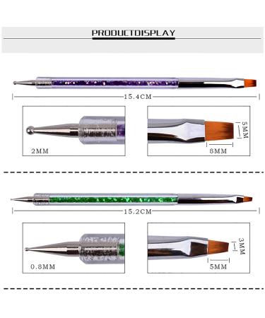 YUECI Double Ended Nail Liner Pen Kit - 5-Part Multi-Color Nail Art Tools for UV Gel & Acrylic Designs - Professional Nail Dotting Pen Accessories - Buy Online on SooperMarket.com