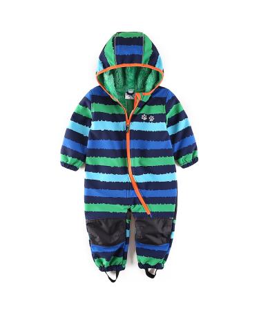umkaumka Baby Boy and Girl Water Repellent Onesie All in One Romper Jumpsuit Snowsuit Fleece Lining Bunting Pramsuit - Muddy Play Outfits Blue 3-4 Years