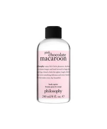 philosophy pink chocolate macroon body spray - sweet women's scent - luxury body spritz for women - long lasting fragrance - 8 fl oz.