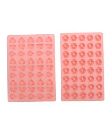 ibasenice 2pcs Candy Mold Cookie Mold Cupcake Molds Cookie Stencils Mini Cake Molds Gummy 20X14.3CM Pink