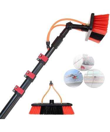 Water Fed Telescopic Brush Photovoltaic Panel Cleaning Window Cleaning Pole Extendable Cleaner Conservatory Roof Cleaning Tools (Color : 12ft/3.6m) (12ft/3.6m)