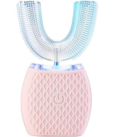 Ksoia Ultrasonic Electric Toothbrush | Oral Cleaning | IPX7 Waterproof | Wireless Charging | LED Light | U-Shaped Brush Head | Pink - Buy Online on SooperMarket.com
