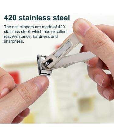 360 Rotating Nail Clippers for Seniors Long Handle Stainless Steel Nail Clippers Heavy Duty Toenail Finger Clippers for Thick Nails (Silver) - Buy Online on SooperMarket.com