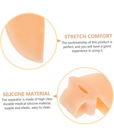 Orthopedic Toe Separator & Thumb Protector - 4 Pairs | Silicone Bunion & Hammer Toe Spacers for Foot Care - Skin Color 7x3.5cm - Buy Online on SooperMarket.com