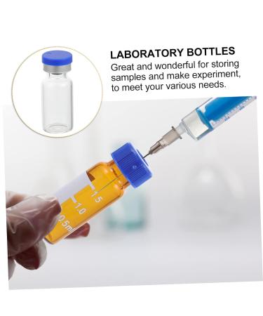 PLAFOPE 200 Pcs Sampling Bottle Borosilicate Sample Vial with Graduation Clear Container Liquid Sampling Transparent Clear Hplc Vial Laboratory Glass With Cover Reagent Bottle 1X1cmx2pcs As Shownx2pcs - Buy Online on SooperMarket.com