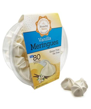 Krunchy Melts - Original Vanilla Meringue Cookies - Fat Free, Gluten Free, Nut Free - 90 Calories - Low Calorie Snack - Sweet Treats (4 oz) - Buy Online on SooperMarket.com