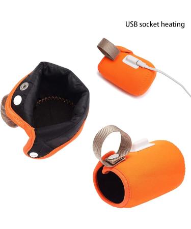Jiakalamo USB Baby Bottle Warmer - Portable Car Travel Milk Heater for Night Feeding and Outings - Orange - Buy Online on SooperMarket.com