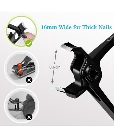 Nail Clippings for Thick Nails | DrMode Wide Jaw Nail Zwick Tongs & Fingernail File Set - Professional Stainless Steel 3-Piece Kit for Men & Women - Buy Online on SooperMarket.com
