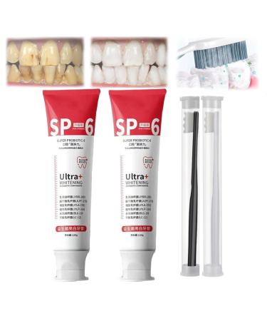 Sp-6 Ultra Whitening Sp 6 Ultra Sp 6 Toothpaste Toothpaste Fresh Breath Toothpaste Deep Cleaning Care Toothpaste (2Pcs)