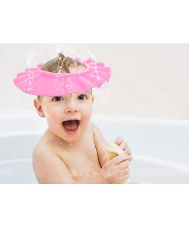 1 Pcs Resizable Adjustable Soft Baby Babies Kids Children Shampoo Bath Bathing Shower Cap Hat Shield for Wash Washing Hair + a Keychain