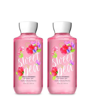 Bath & Body Works Sweet Pea Shower Gel 10 Oz SET of TWO
