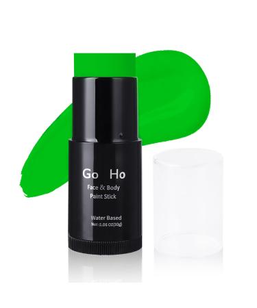 Go Ho Water Based Amazon Green Face Paint Stick Washable (1.06 Oz) Cream Body Paint Grinch Costume Makeup Full-coverage Face Paint Makeup Stick for Theater Halloween SFX Cosplay