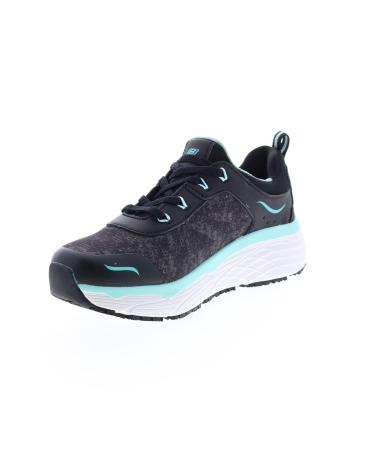 Skechers Work Rastip Women's Black/Multi Soft Toe Slip Resistant Athletic 7 Black Teal