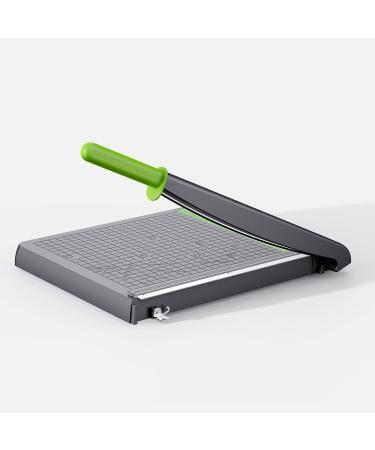 TOWON Guillotine Paper Cutter Heavy Duty, Paper Trimmer, Slice and Latch Blade, Small Business Supplies, 10 Sheet Capacity, Crafts and Photo, Gray, 12 Inches