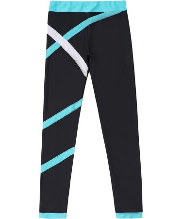 easyforever Kids Figure Skating Practice Pants - Green, Size 8 - Girl's Ice Skating Tights for Training and Competition - Buy Online on SooperMarket.com
