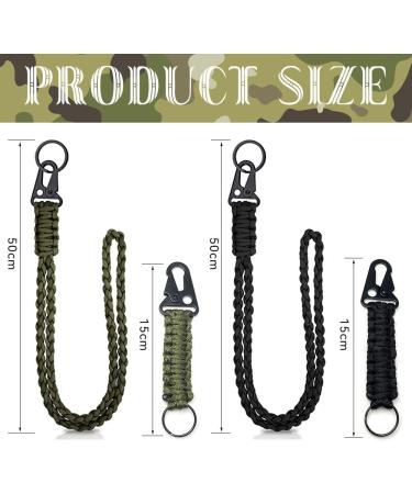ROXNVM Paracord Key Trailer with Carabiner 4 Pack Lanyard Key Rings for Outdoor Camping & Hiking Ideal for Men & Women - Buy Online on SooperMarket.com