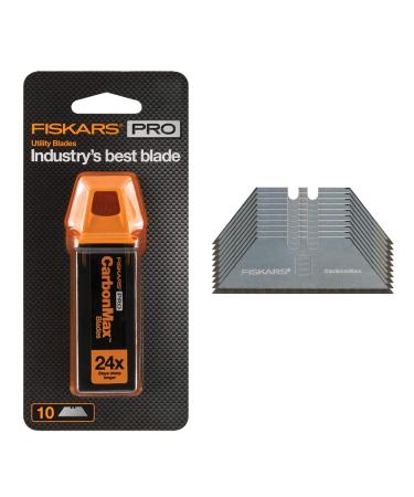 Fiskars 771020-1001 Pro Utility Knife Replacement Blades 10 Pack Silver 10 Count