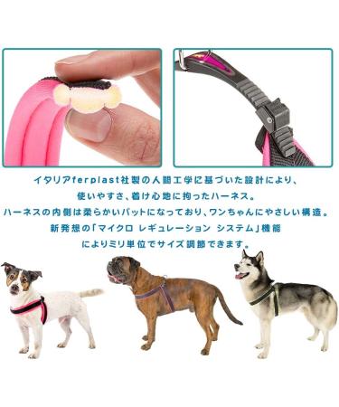 Buy Ferplast Agila Fluo 3 Ergonomic Dog Harness - Perfect Fit Soft Upholstery 37-57 cm Pink | International Shipping Available - Buy Online on SooperMarket.com