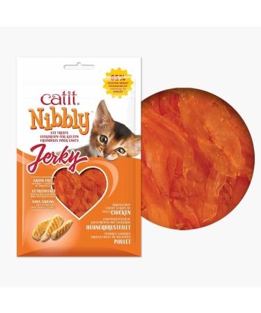 Catit Nibbly Jerky for Cats - Chicken Chewing Strips 30g | Premium Cat Treats - International Shipping - Buy Online on SooperMarket.com