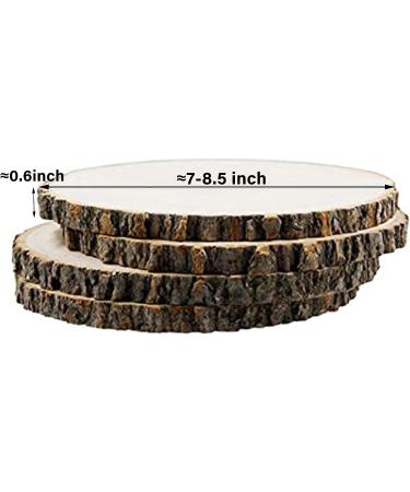 Large Unfinished Wood Slices for Crafts and Centerpieces | 7-8.5 Inches | Natural Wood Slabs - Buy Online on SooperMarket.com
