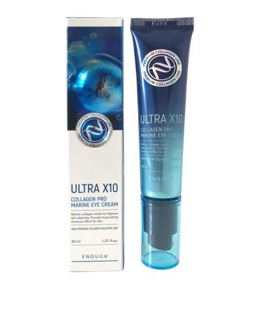 Enough Ultra X10 Collagen Pro Marine Eye Cream 1.01 fl oz (30ml) - Advanced Marine Collagen Care for Youthful Eyes Ultra X10 Collagen Pro Marine Eye Cream 1.01 Ounce (Pack of 1)