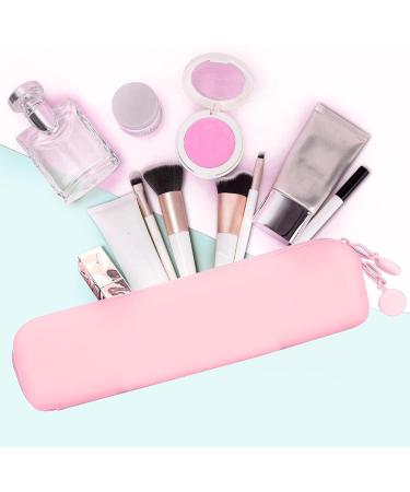 TOPINCN Silicone Pencil Case & Brush Bag - Mini Pink Accessories Organizer for School & Travel - Buy Online on SooperMarket.com