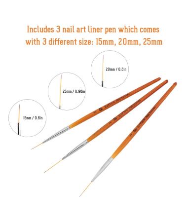 Nail Art Drawing Line Brush - UV/LED Painting & Builder Tips for Perfect Nails - International Shipping - Buy Online on SooperMarket.com