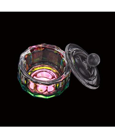 Rainbow Dodecagon Acrylic Nail Art Dappen Dish with Cap Lid - NAPB019 - Buy Online on SooperMarket.com