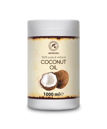 Coconut Oil 1000ml - Indonesia - Cocos Nucifera Oil - 100% Pure & Natural Cold Pressed - Unrefined Coconut Oil - Best Benefits for Skin - Hair - Face - Body Care - Unrefined Coconut Oils