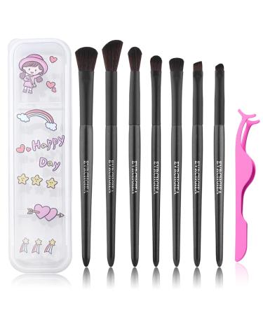 Makeup Brushes Set Professional Premium Synthetic Powder Foundation Blending Eye Shadow Blush Concealers Face Makeup Brush Kit 7eyeshadow brushes with bag