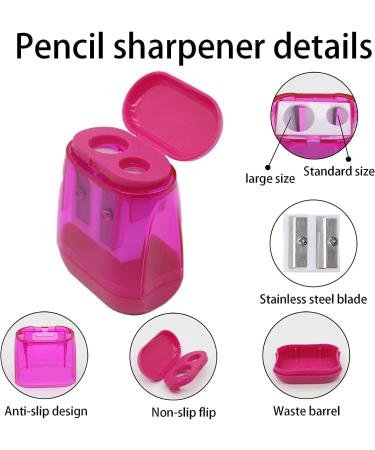 OFiSEXPT Dual Hole Manual Pencil Sharpener - 4 Pack for Students and Adults | School, Home, Office Use - 4 Colors - Buy Online on SooperMarket.com