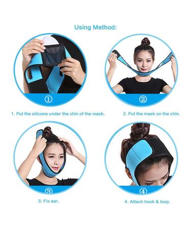 V-Line Face Lifting Slimming Bandage with Silicone Massage Pad - Firming Facial Belt - Buy Online on SooperMarket.com