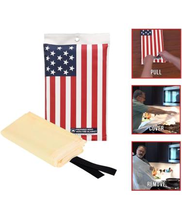 Hero Fire Blanket 2 Pack - Kitchen Fire Suppression Fiberglass Blanket - Buy Online on SooperMarket.com