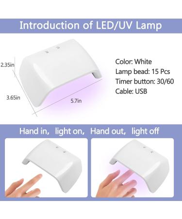 ANGNYA 30W UV Nail Lamp for Gel Nails - Professional Nail Dryer with 2 Timers - Portable UV Lamps for Nail Art at Home and Salons (White) - Buy Online on SooperMarket.com