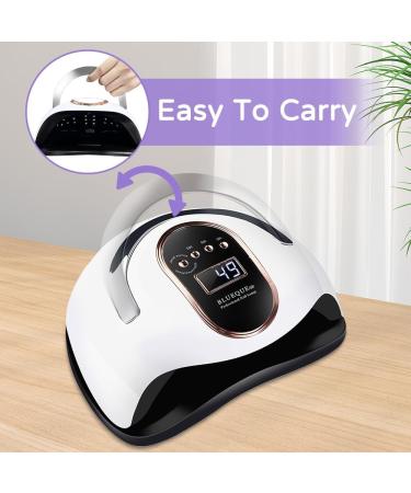 Buy UV LED Nail Lamp 168W - Quick Drying Nail Dryer with 4 Timer Settings & LCD Touch Screen - Compatible with All Gel Types (White - Buy Online on SooperMarket.com