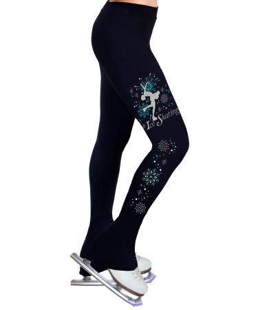 NY2 SPORTSWEAR Figure Skating Practice Pants with Rhinestones S100A - Child Sizes X-Small