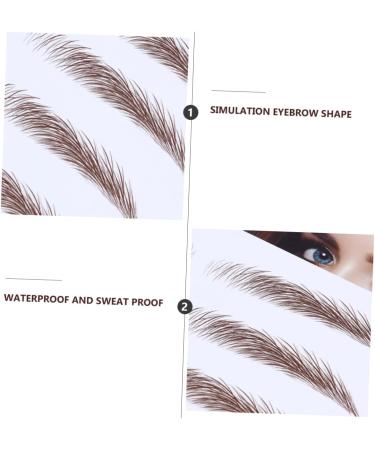 Angoily 4pcs Eyebrow Stickers Waterproof Eyebrow Brown Eyebrow Tool 3d Shaping Post Paper - Buy Online on SooperMarket.com