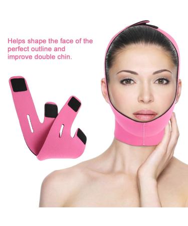 Face Slimming V Face Line Belt | Breathable Chin Lift Up Anti Wrinkle Sleep Strap - Red - Buy Online on SooperMarket.com