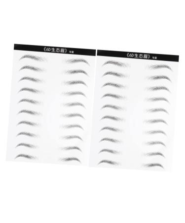Gogogmee Artificial Eyebrow Patch 2 Sheets Black Stickers Brow Tatoo Eyebrow Makeup Tools s 3 Proof Patch
